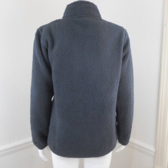 Eddie Bauer Womens Full Zip Fleece Jacket Solid Blue Gray CHOOSE SIZE - Picture 2 of 4